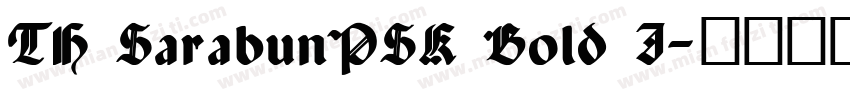 TH SarabunPSK Bold I字体转换